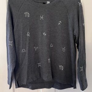 Gray Zodiac Symbol Sweatshirt